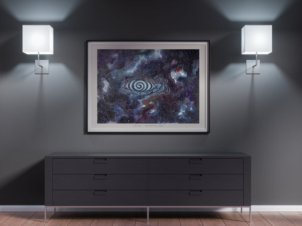 I SEE ME - Watercolor on Paper | Limited Prints from Original Hand - Painted Artwork - Crystel Samia Universe - Art Print - 