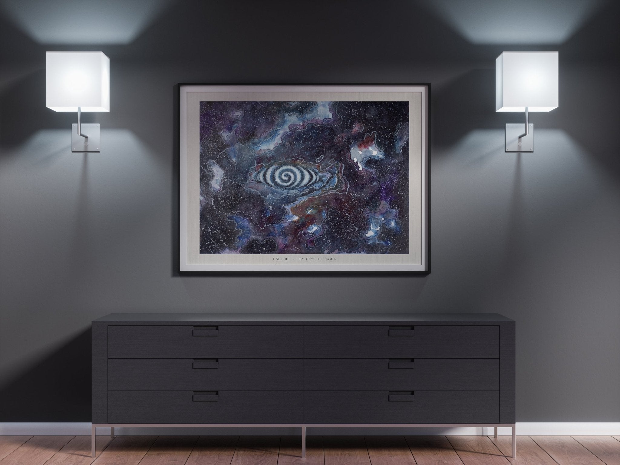 I SEE ME - Watercolor on Paper | Limited Prints from Original Hand - Painted Artwork - Crystel Samia Universe - Art Print - 