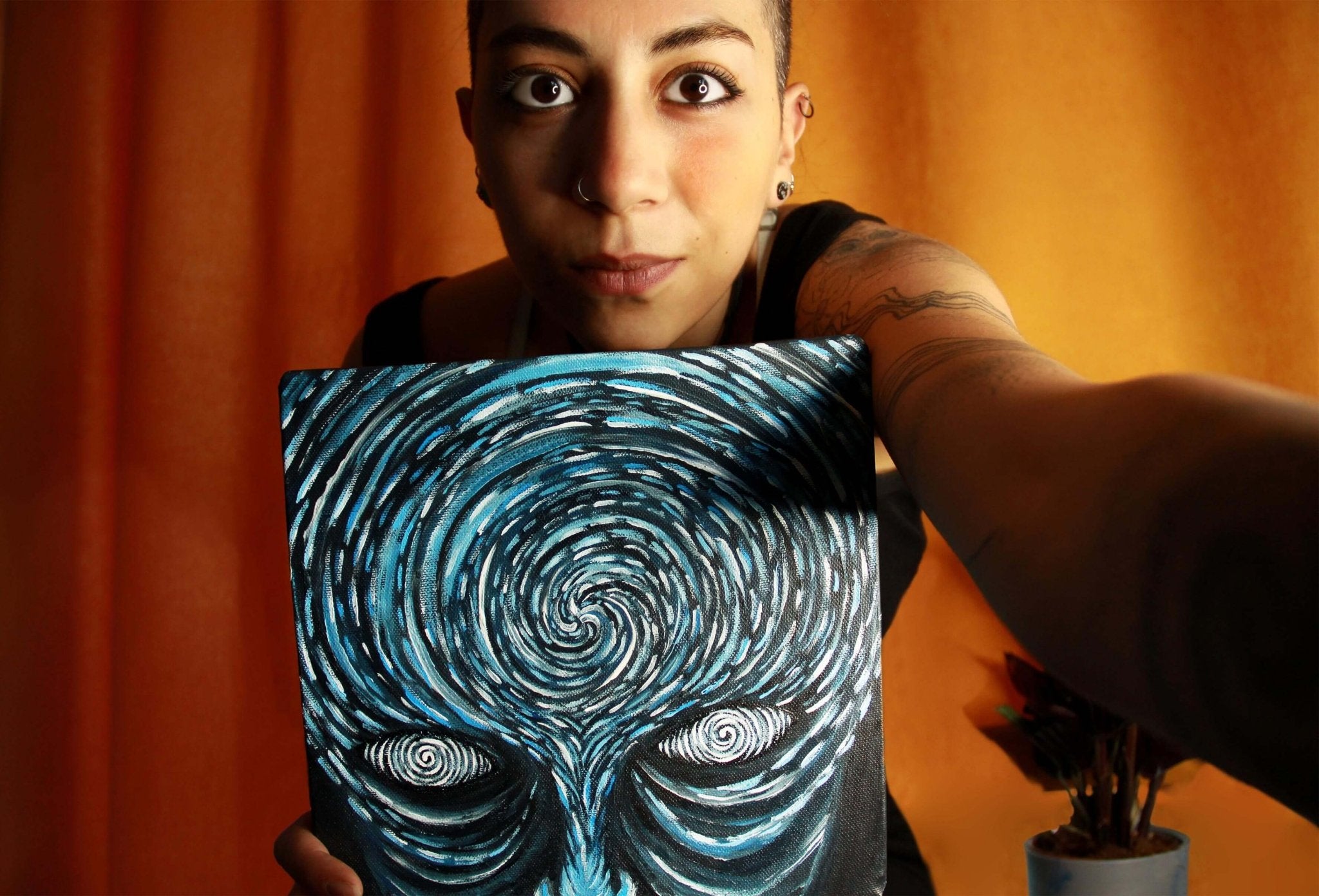 Inner Vision - Acrylic on Canvas 30x40 cm, Original Painting - Crystel Samia Universe - Original Acrylic on Canvas - 