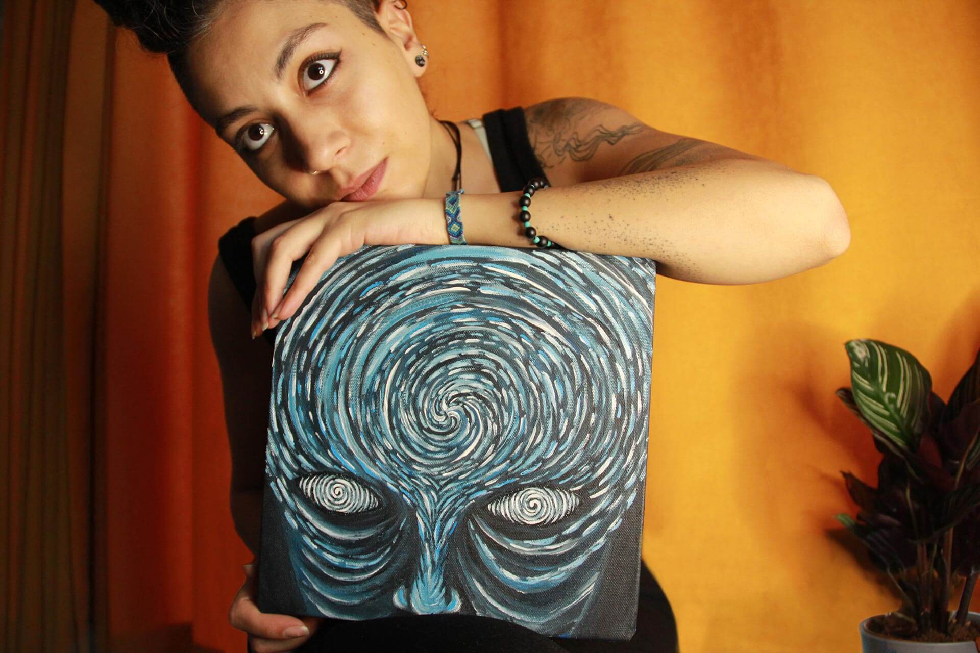 Inner Vision - Acrylic on Canvas 30x40 cm, Original Painting - Crystel Samia Universe - Original Acrylic on Canvas - 