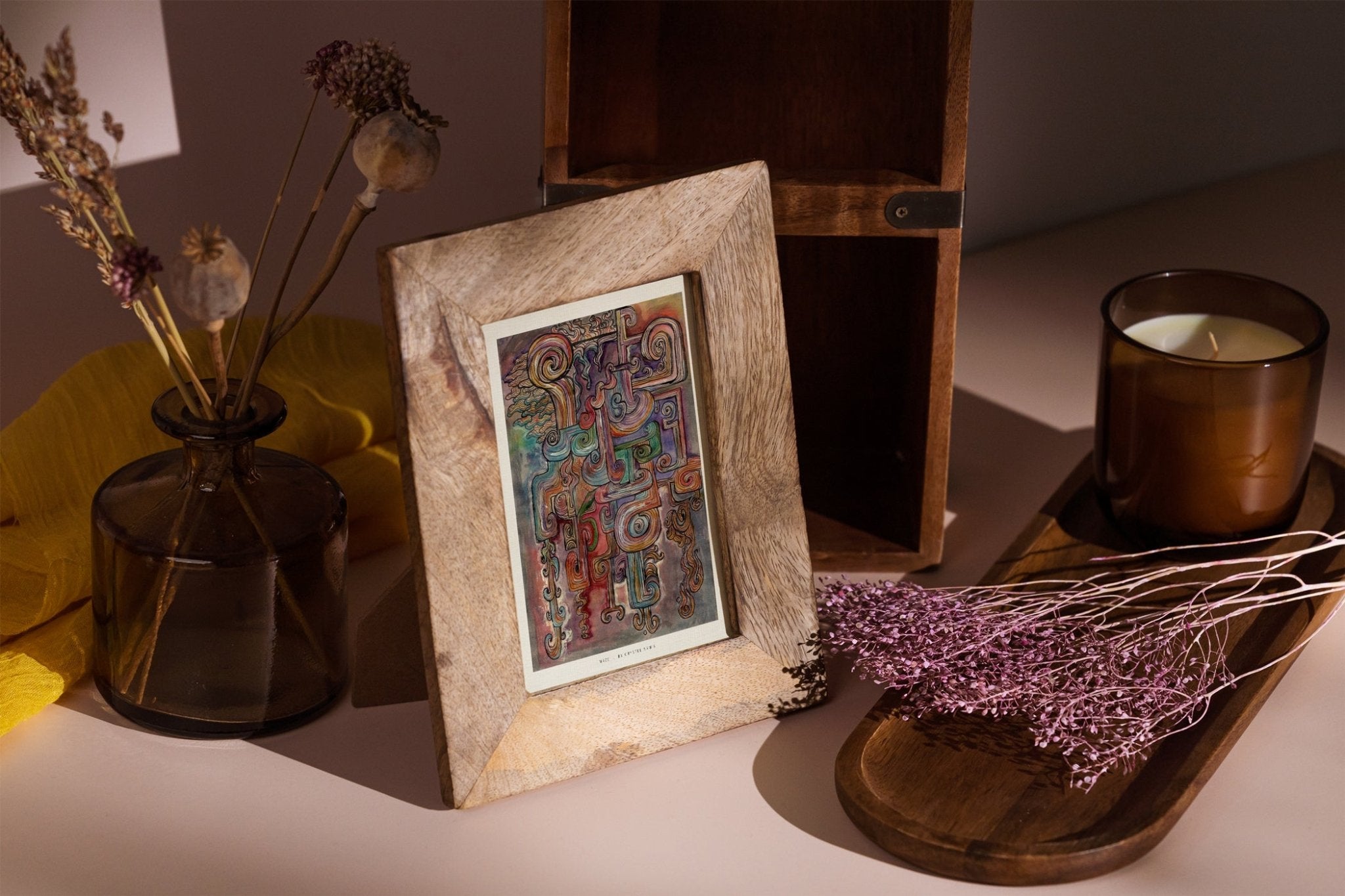 Maze - Watercolor and Ink on Recycled Paper | Limited Prints from Original Hand - Painted Artwork | Canvas Paper Print - Crystel Samia Universe - Art Print - 