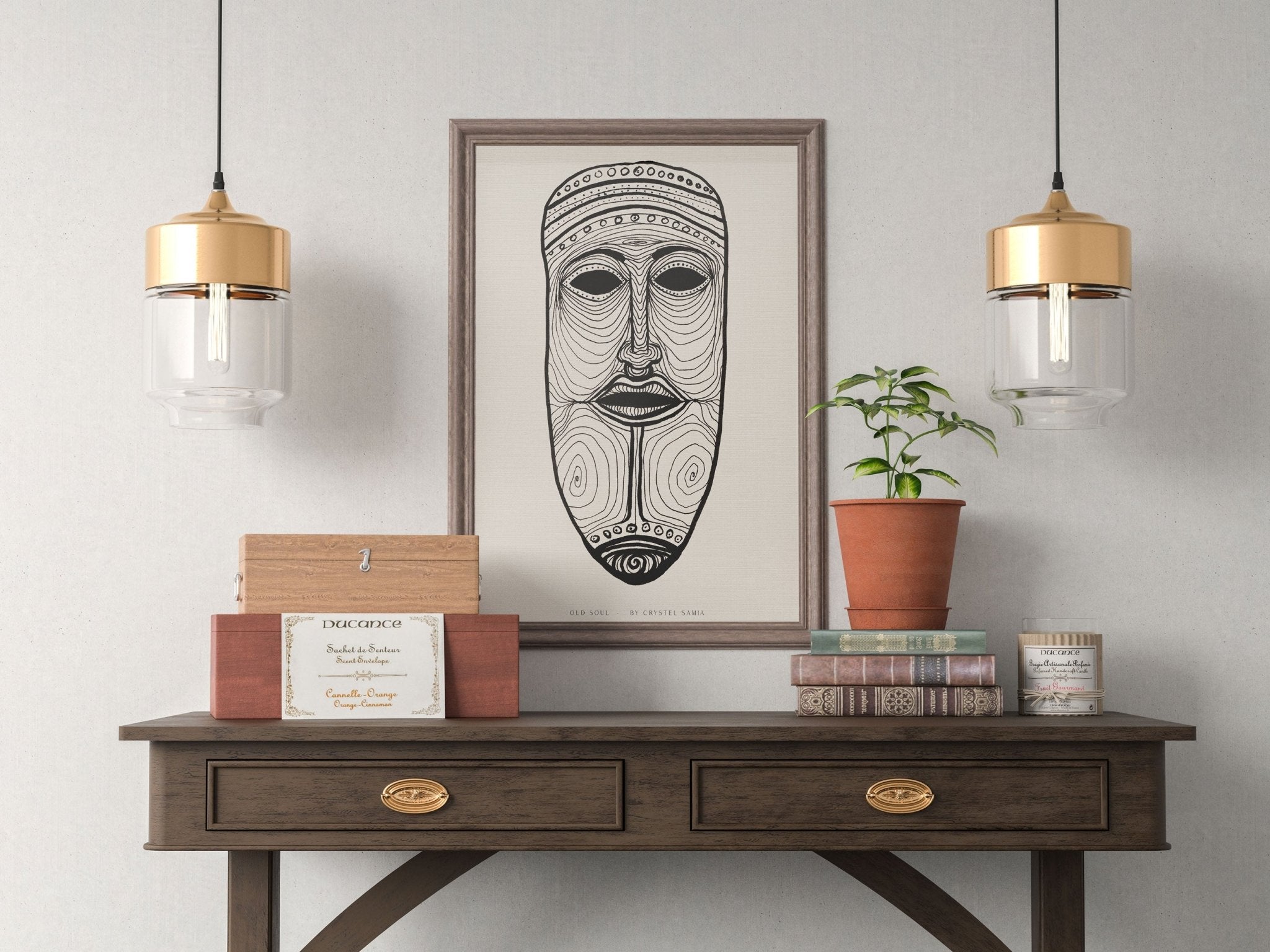 Old Soul - Ink on Paper | Limited Prints from Original Hand - Drawn | Canvas Paper Print - Crystel Samia Universe - Art Print - 