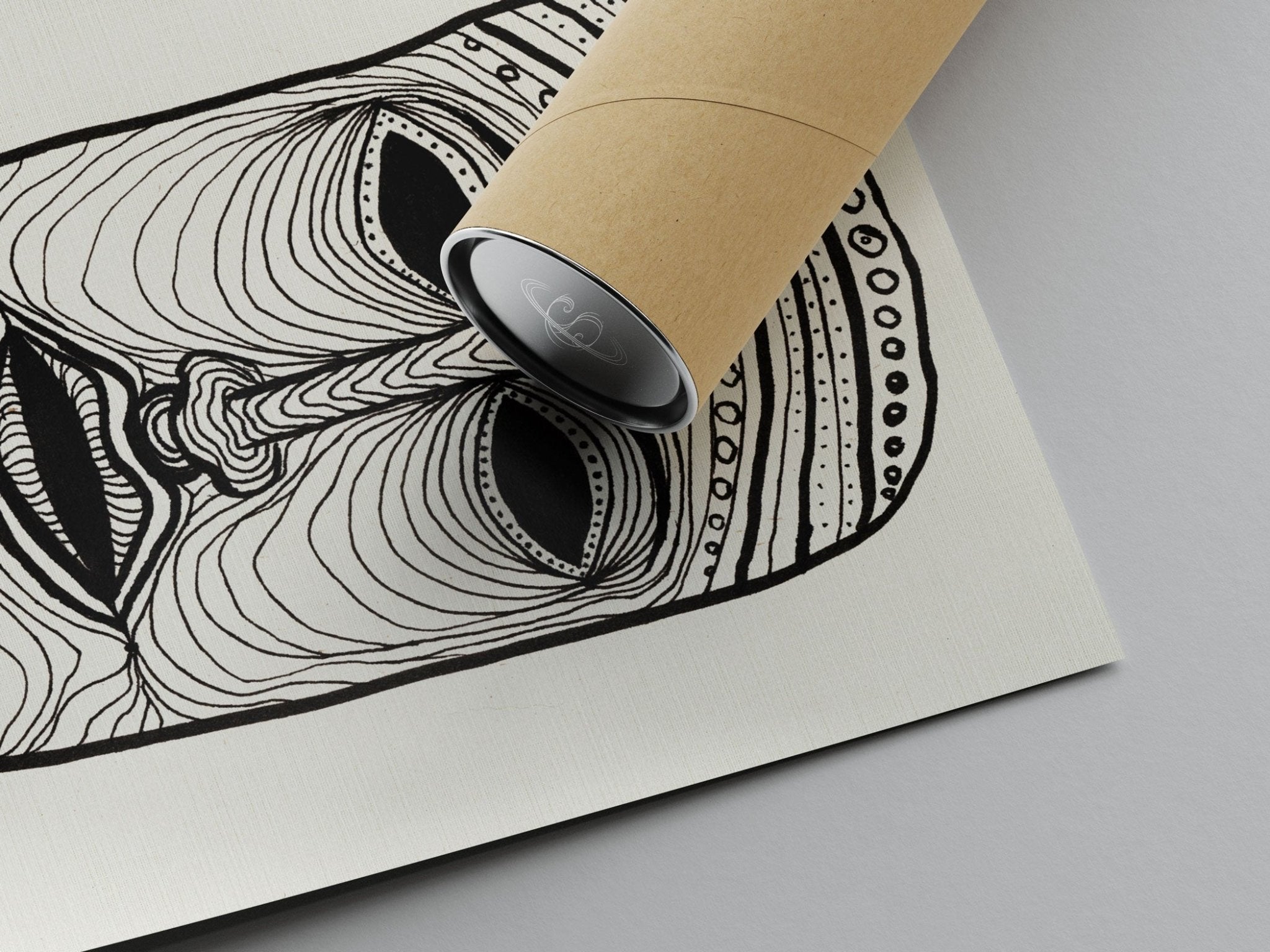 Old Soul - Ink on Paper | Limited Prints from Original Hand - Drawn | Canvas Paper Print - Crystel Samia Universe - Art Print - 