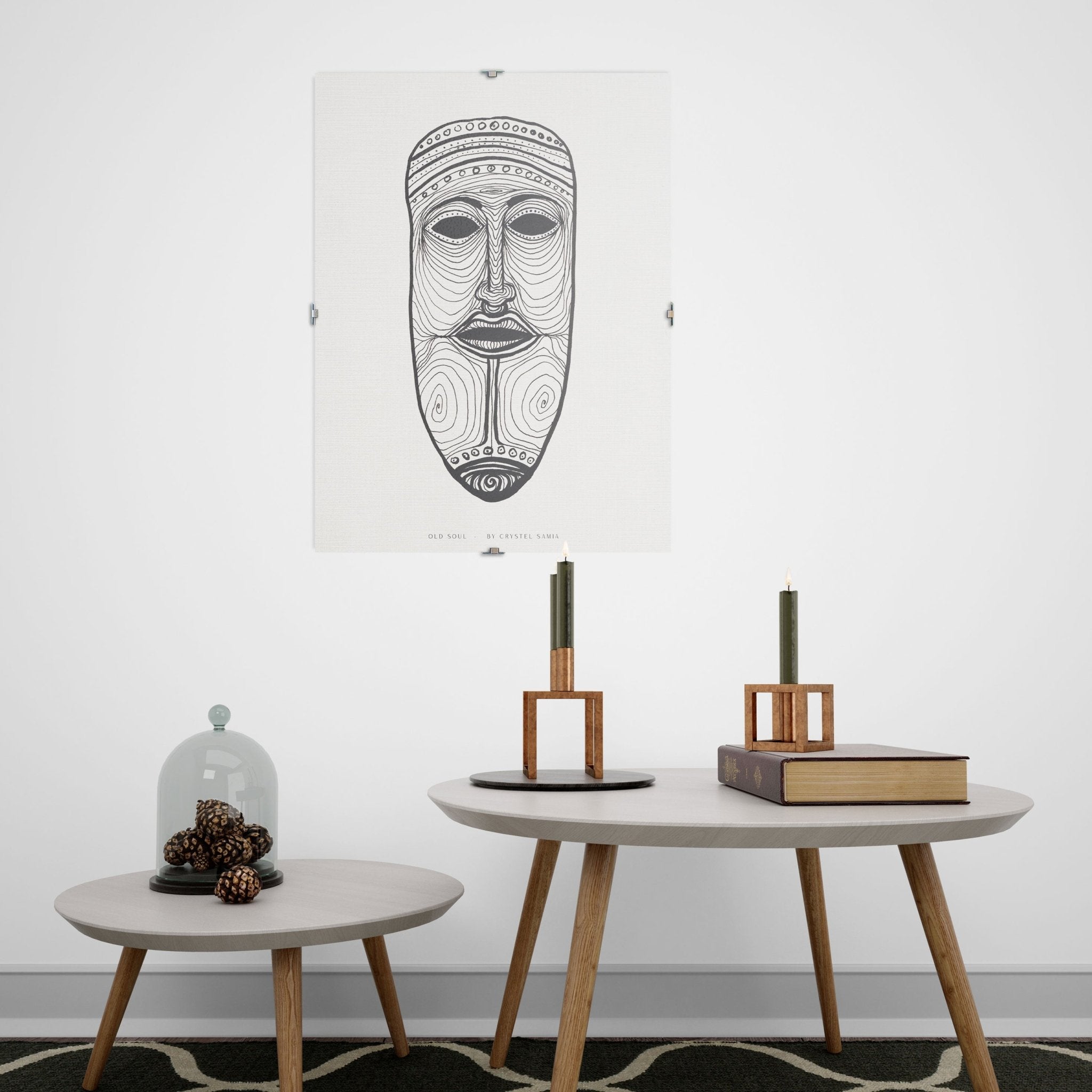 Old Soul - Ink on Paper | Limited Prints from Original Hand - Drawn | Canvas Paper Print - Crystel Samia Universe - Art Print - 