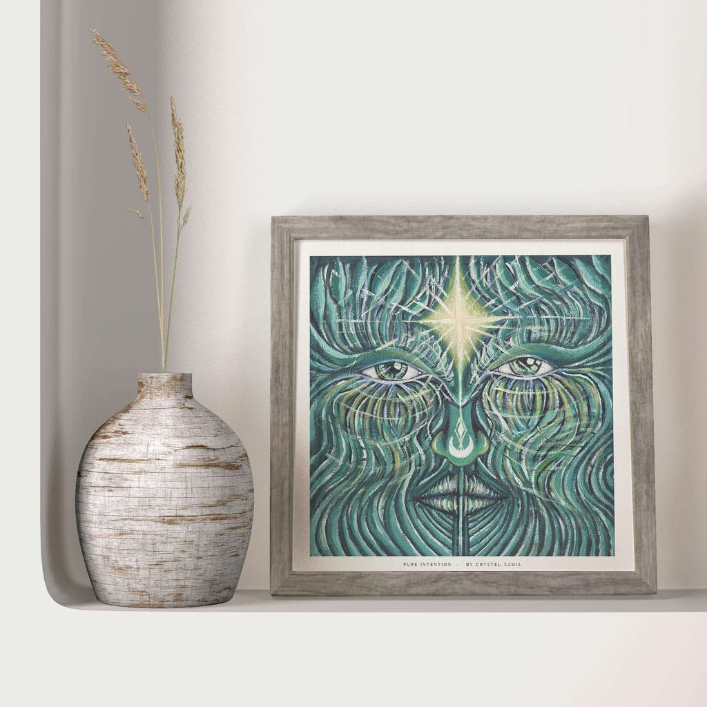 Pure Intention - Acrylic on Canvas 25x25 cm, Original Painting - Crystel Samia Universe - Original Acrylic on Canvas - 