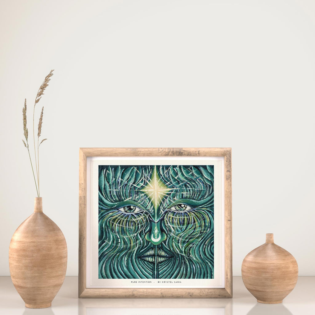Pure Intention - Acrylic on Canvas 25x25 cm, Original Painting - Crystel Samia Universe - Original Acrylic on Canvas - 