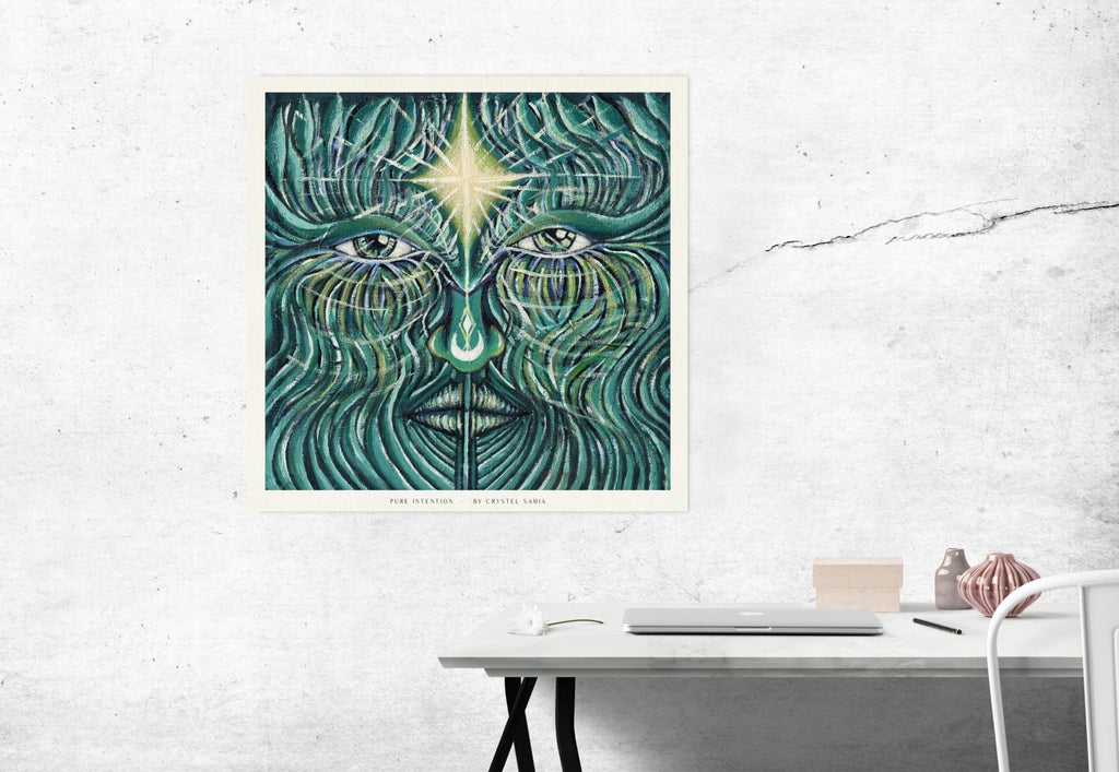 Pure Intention - Acrylic on Canvas | Limited Prints from Original Hand - Painted Artwork - Crystel Samia Universe - Art Print - 
