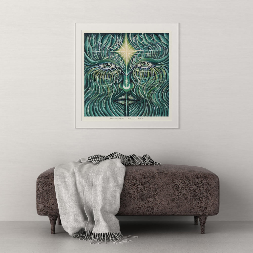 Pure Intention - Acrylic on Canvas | Limited Prints from Original Hand - Painted Artwork - Crystel Samia Universe - Art Print - 