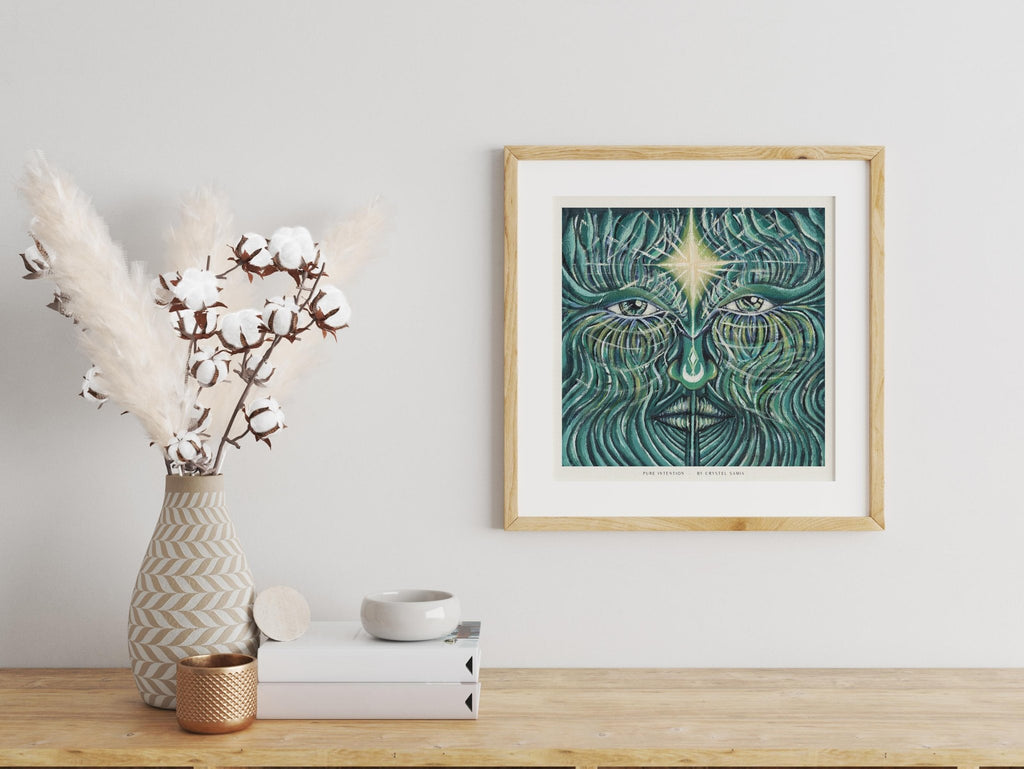 Pure Intention - Acrylic on Canvas | Limited Prints from Original Hand - Painted Artwork - Crystel Samia Universe - Art Print - 