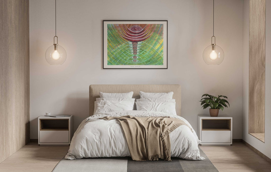 Rising Fire - Limited Print from Original Hand - Painted Watercolor Artwork - Crystel Samia Universe - Art Print - 