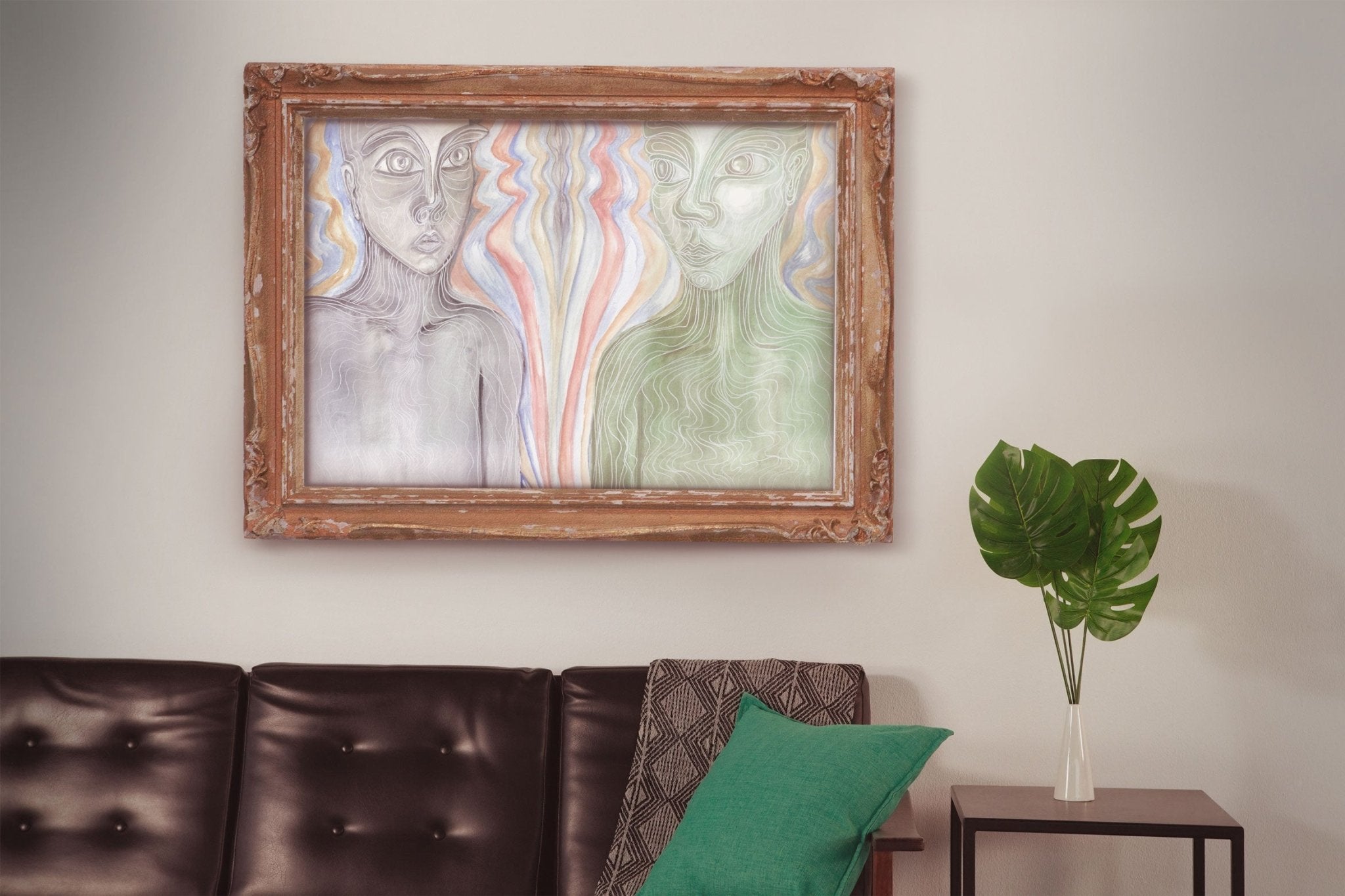 Telepathic Conversations - Limited Prints from Original Hand - Painted Watercolor Artwork - Crystel Samia Universe - Art Print - 