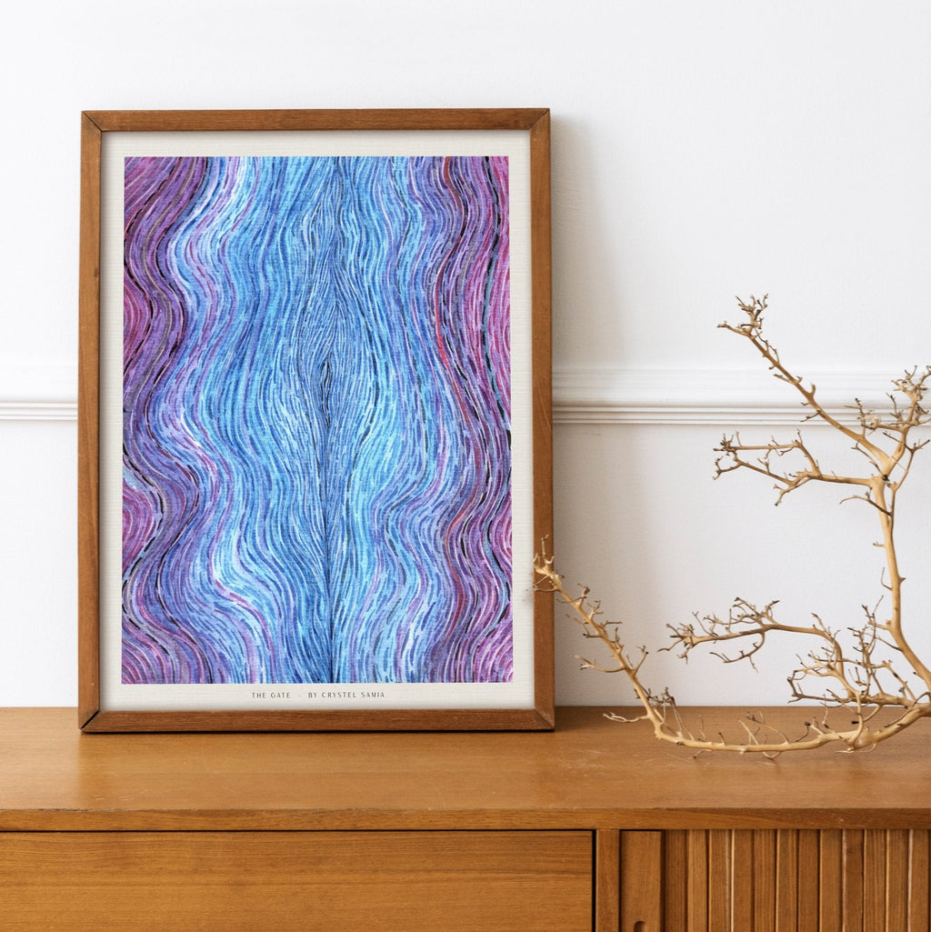 The Gate - Limited Prints from Original Hand - Painted Acrylic Ink on Recycled Paper - Crystel Samia Universe - Art Print - 