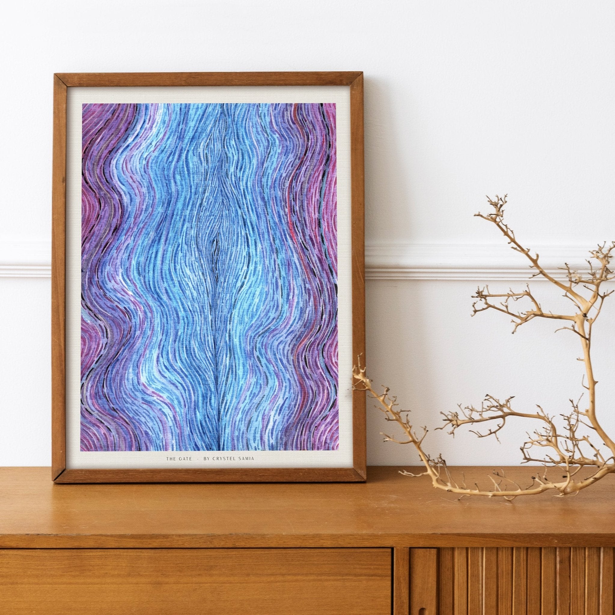 The Gate - Limited Prints from Original Hand - Painted Acrylic Ink on Recycled Paper - Crystel Samia Universe - Art Print - 