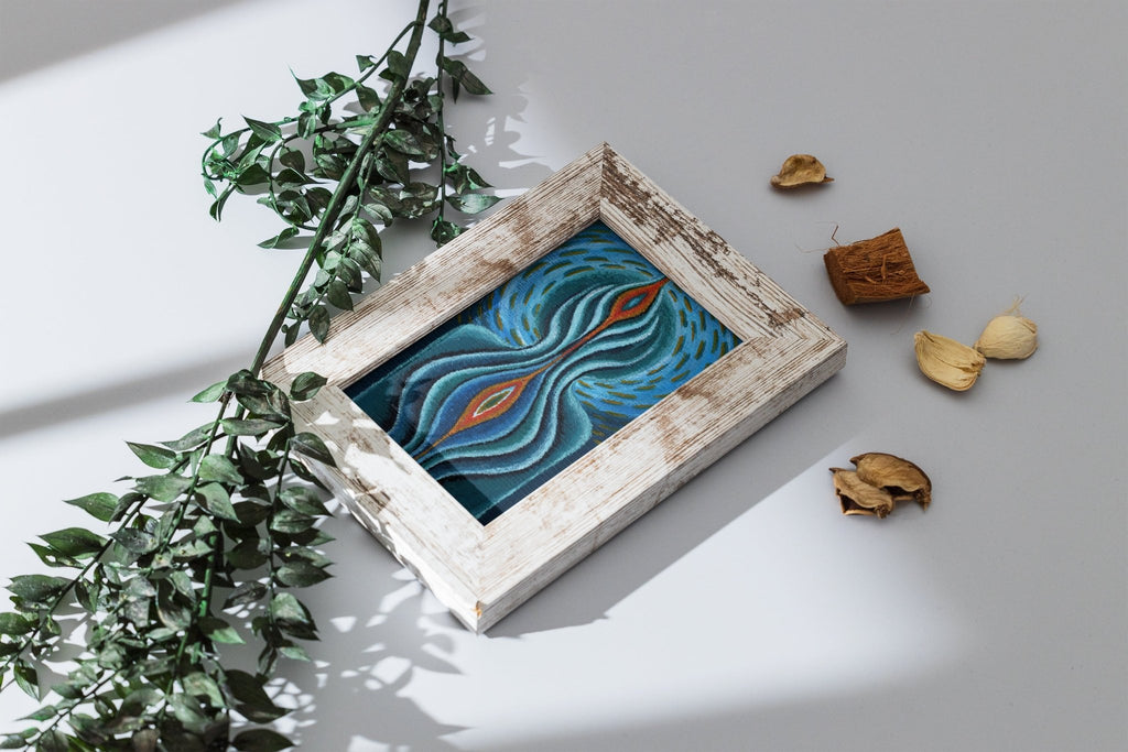 The Light Within - Original Acrylic on Canvas Paper + Frame - Crystel Samia Universe - Original Acrylic on Paper - 
