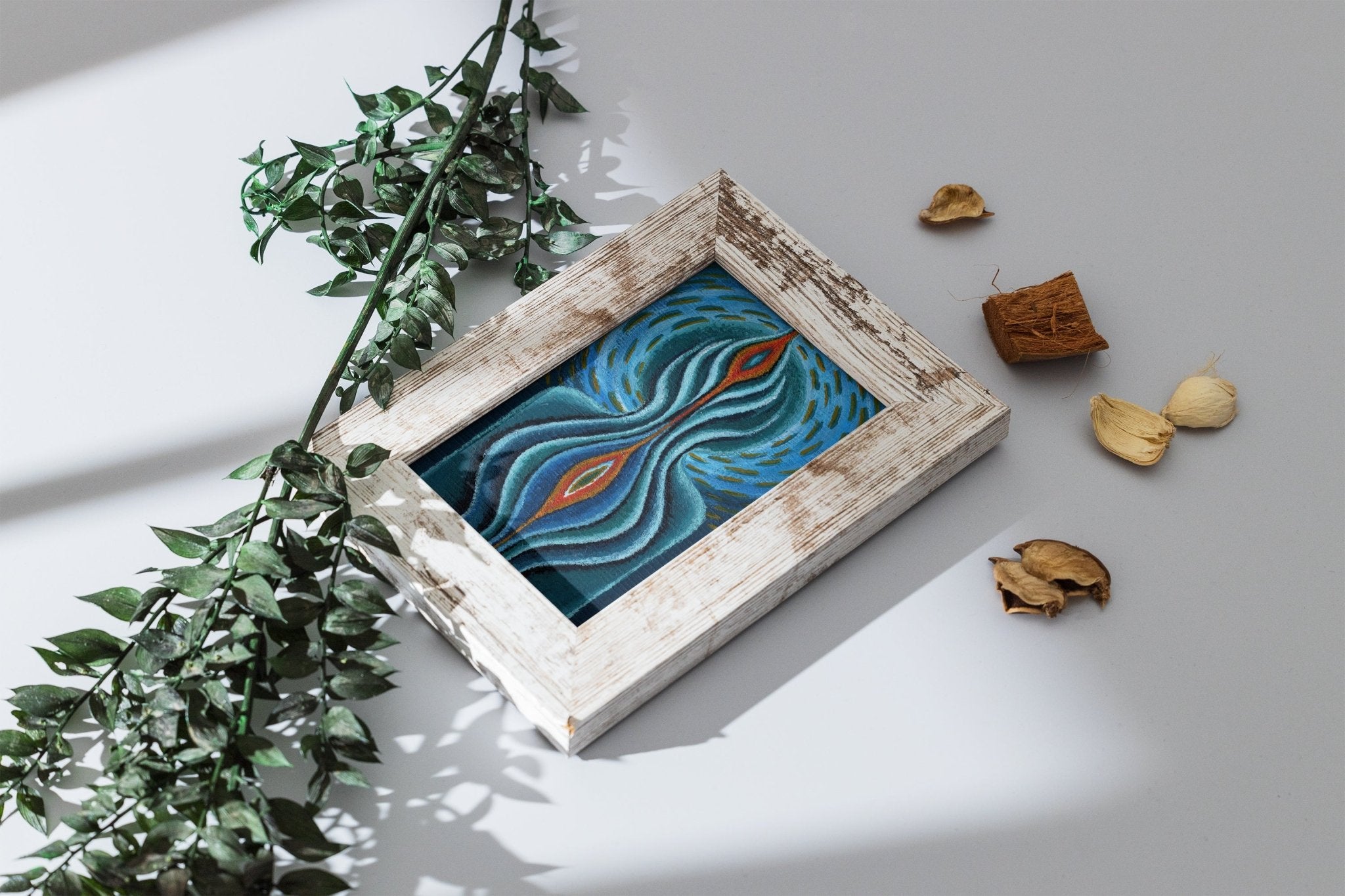 The Light Within - Original Acrylic on Canvas Paper + Frame - Crystel Samia Universe - Original Acrylic on Paper - 