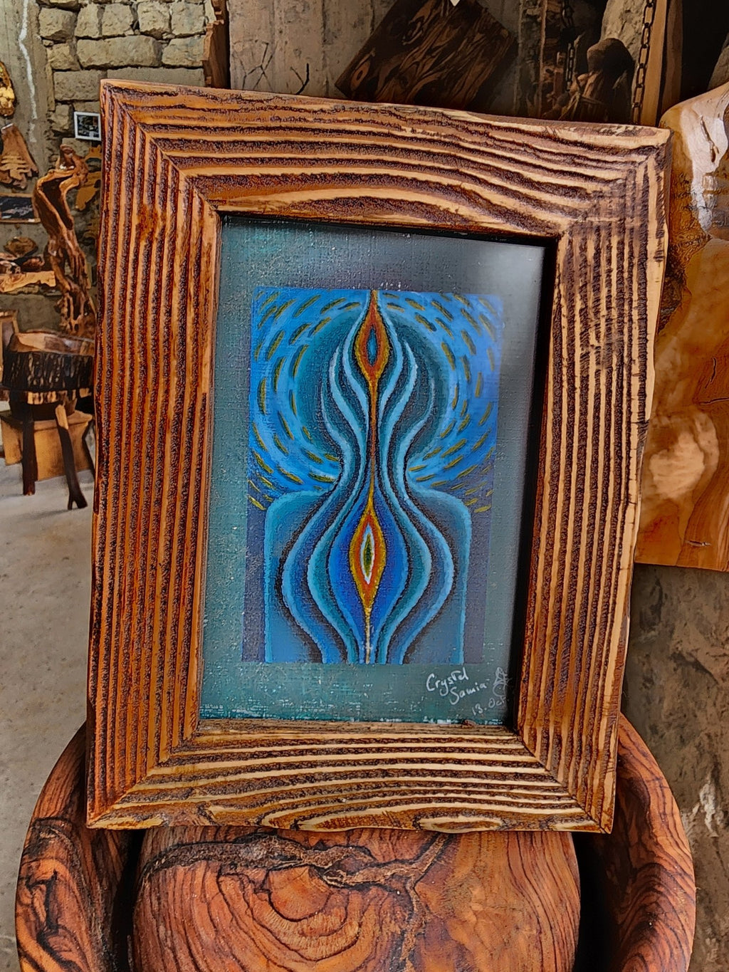 The Light Within - Original Acrylic on Canvas Paper + Frame - Crystel Samia Universe - Original Acrylic on Paper - 