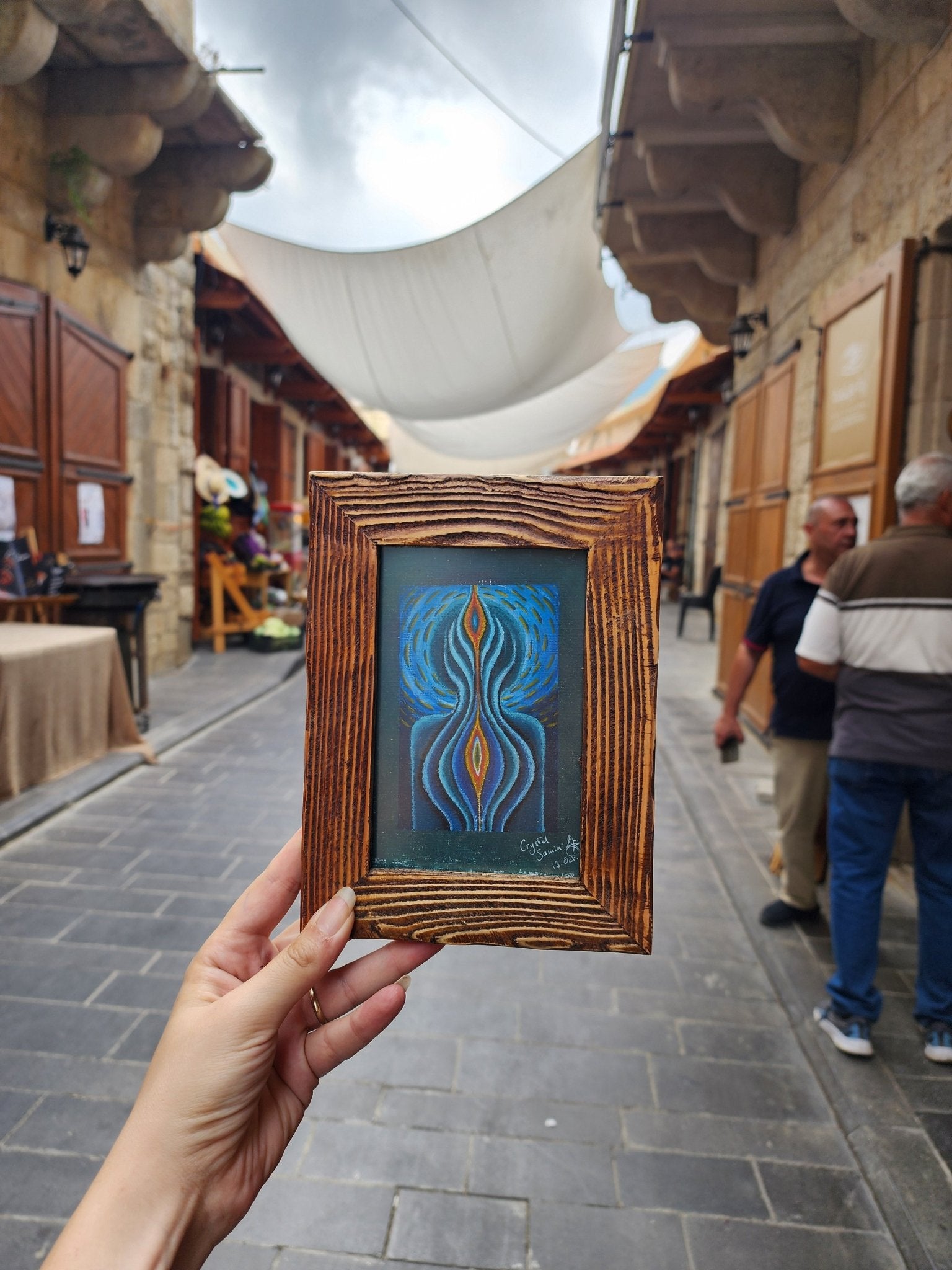 The Light Within - Original Acrylic on Canvas Paper + Frame - Crystel Samia Universe - Original Acrylic on Paper - 