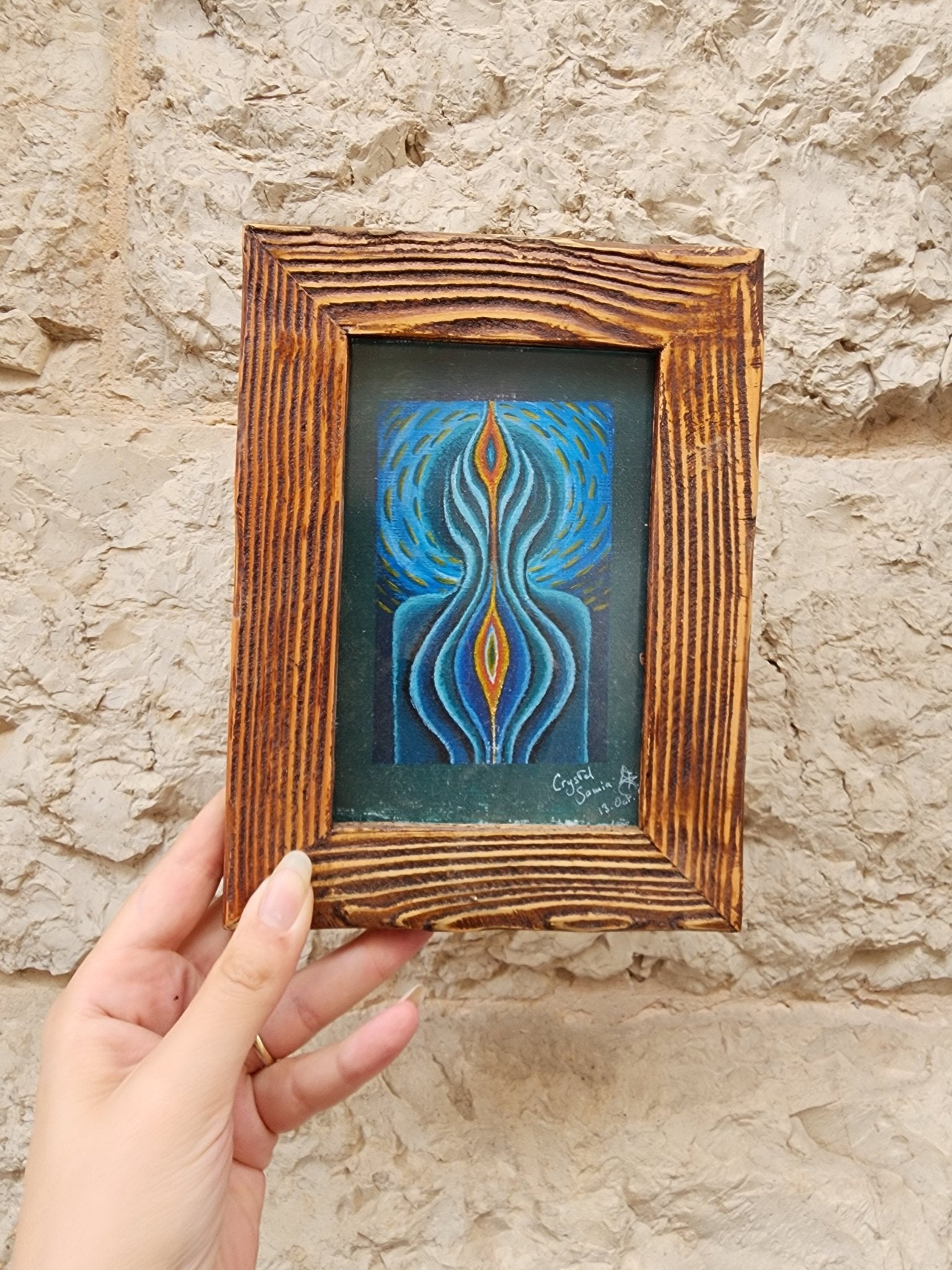 The Light Within - Original Acrylic on Canvas Paper + Frame - Crystel Samia Universe - Original Acrylic on Paper - 