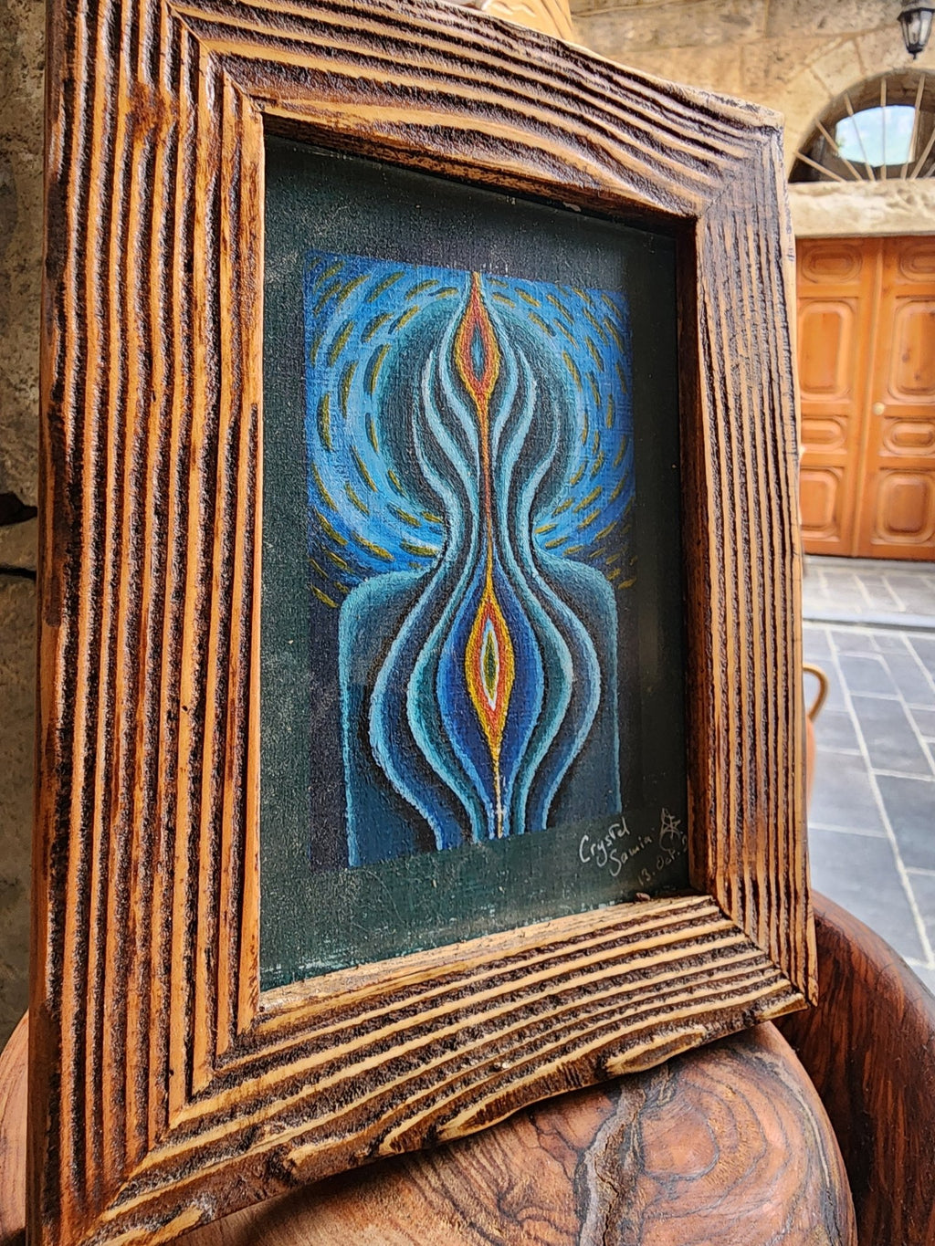The Light Within - Original Acrylic on Canvas Paper + Frame - Crystel Samia Universe - Original Acrylic on Paper - 