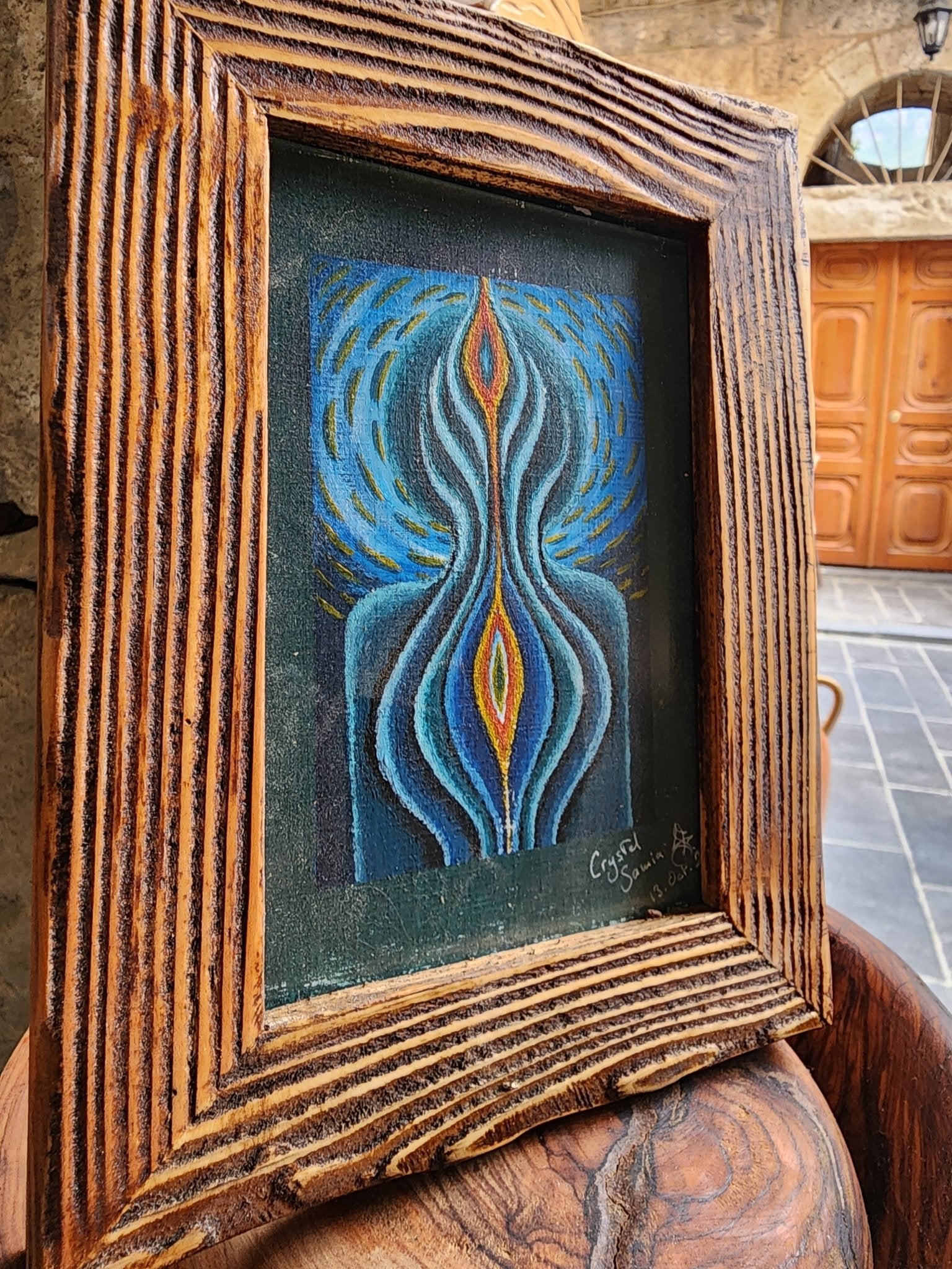 The Light Within - Original Acrylic on Canvas Paper + Frame - Crystel Samia Universe - Original Acrylic on Paper - 