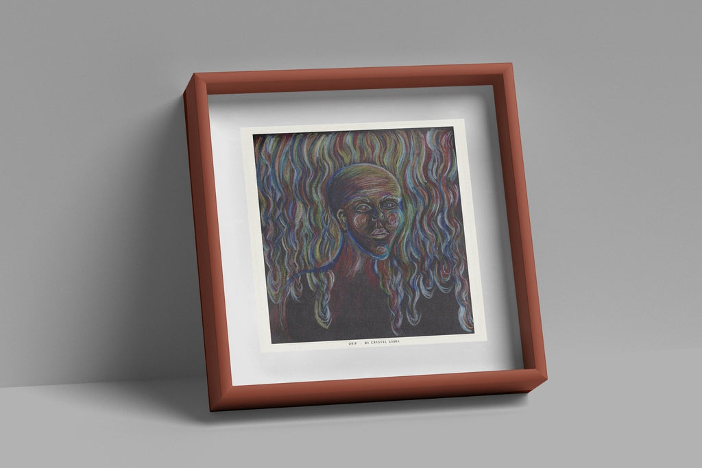 Drip - Limited Print from Original Hand - Painted Color Pencil Artwork - Crystel Samia Universe - Art Print - 