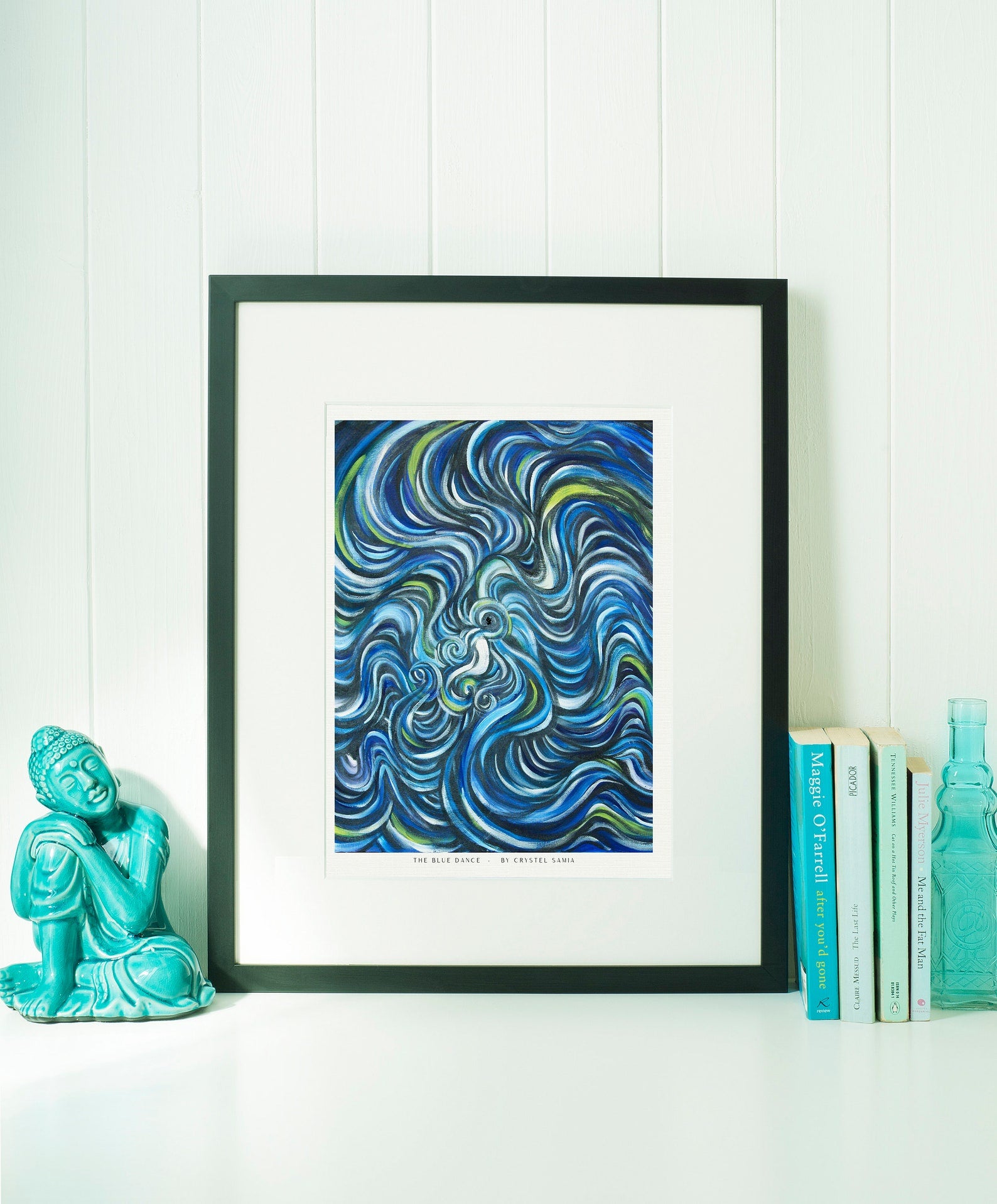 The Blue Dance - Limited Art Print from Original Acrylic on Canvas Painting - Crystel Samia Universe