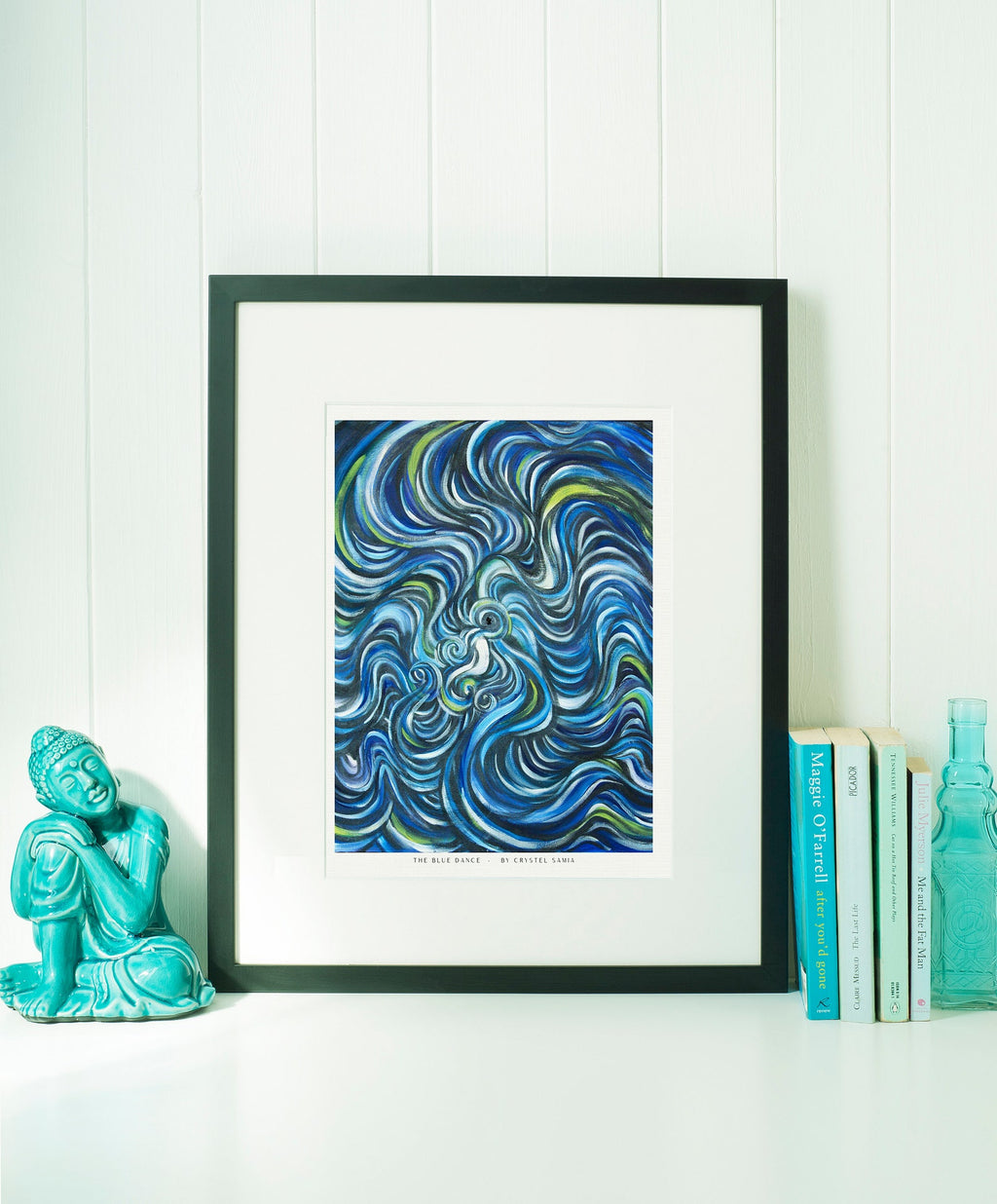 The Blue Dance - Limited Art Print from Original Acrylic on Canvas Painting - Crystel Samia Universe