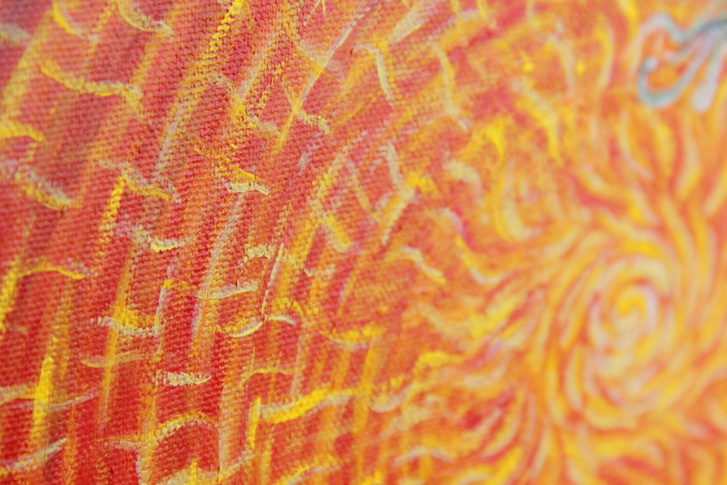 Shams w Kamar - Acrylic on Canvas 30x40 cm, Original Painting - Crystel Samia Universe