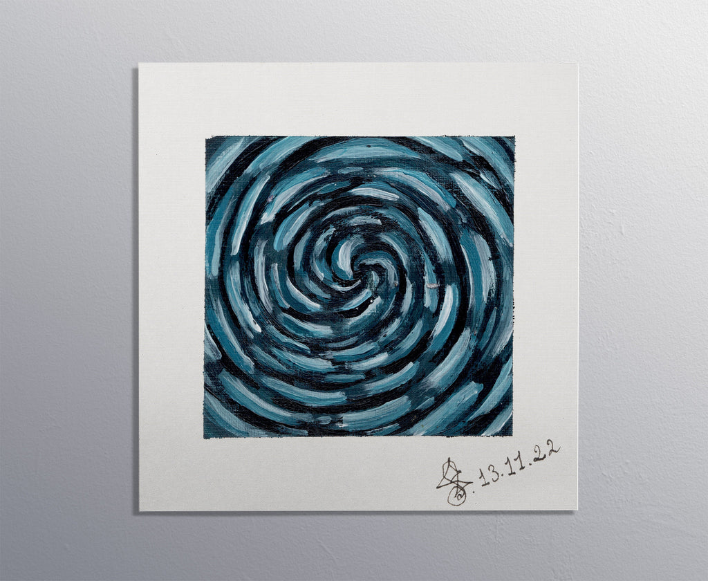 Pocket Portals: Portal NºIV - Original Acrylic on Canvas Paper | 9x9 cm | 3,5x3,5" - Crystel Samia Universe