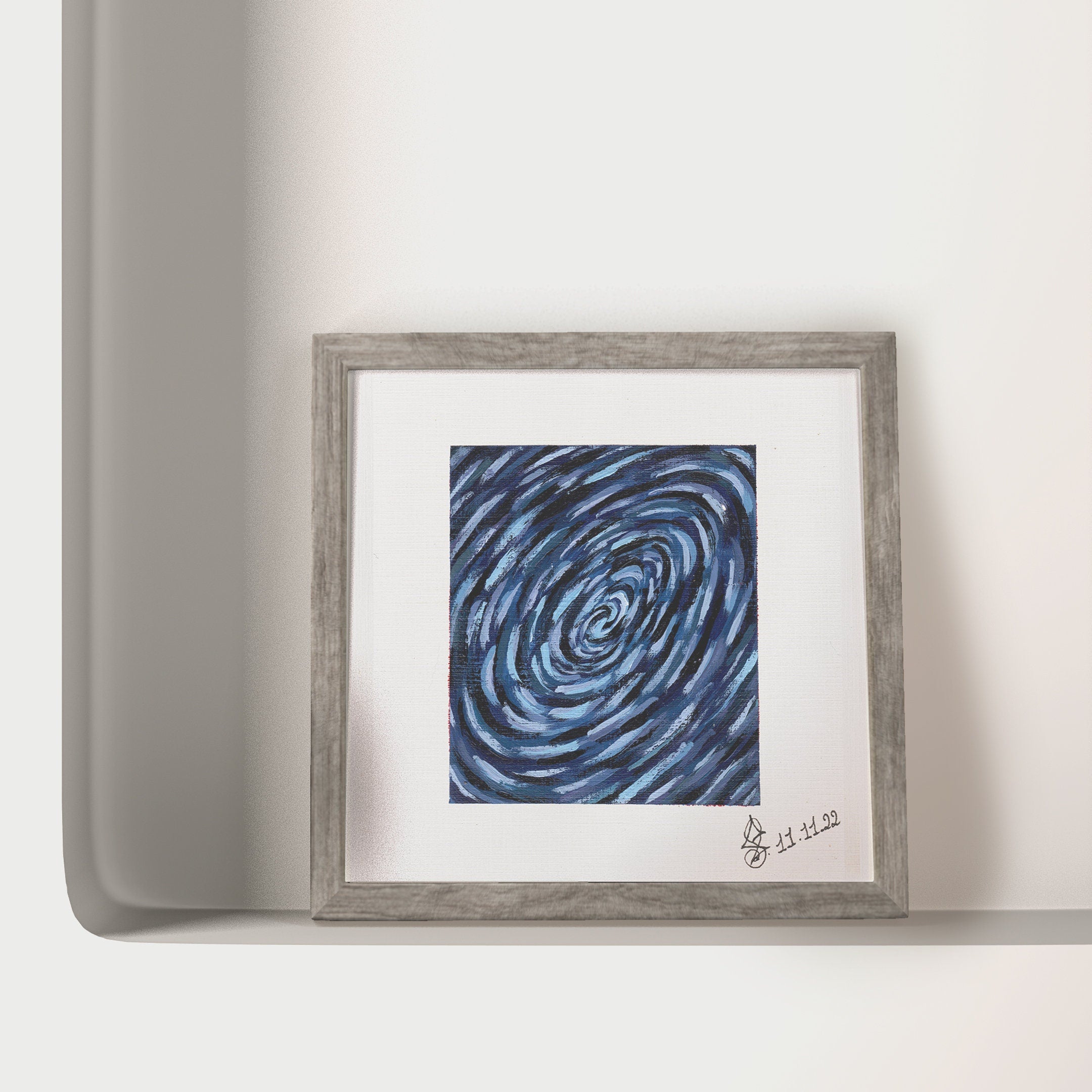 Pocket Portals: Portal NºIII - Original Acrylic on Canvas Paper | 10x11 cm | 3,9x4,3" - Crystel Samia Universe