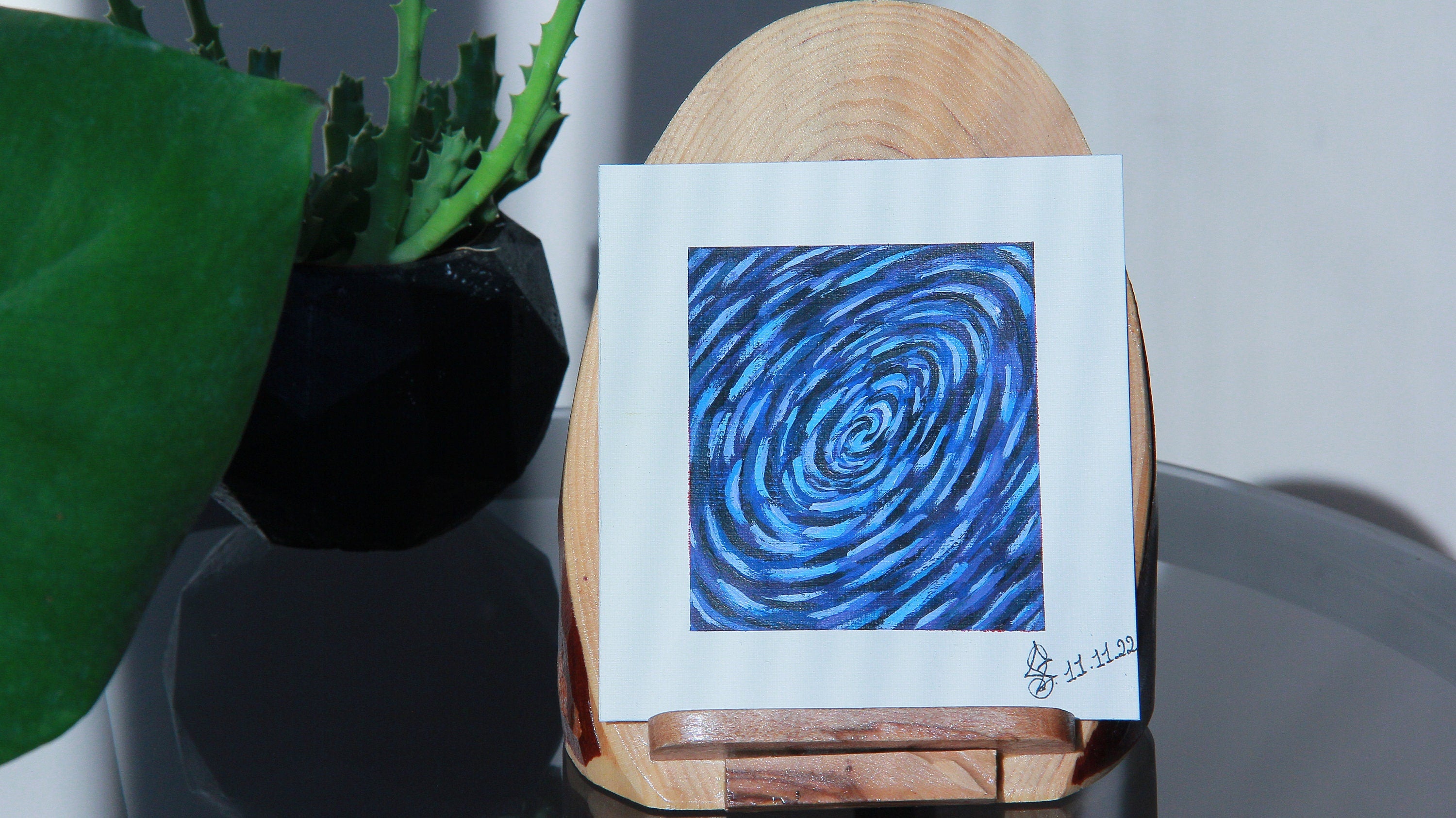 Pocket Portals: Portal NºIII - Original Acrylic on Canvas Paper | 10x11 cm | 3,9x4,3" - Crystel Samia Universe