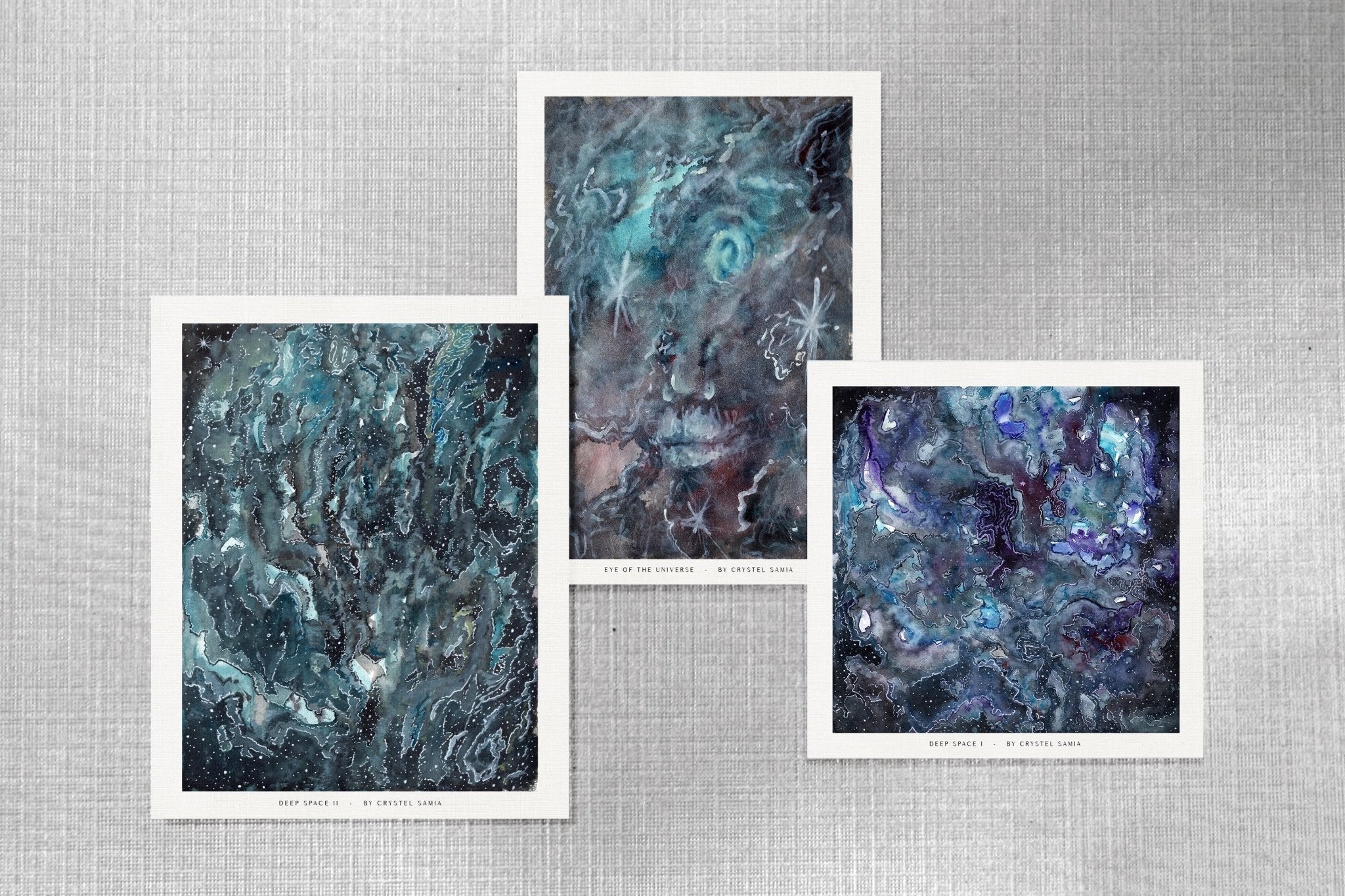 Space Art Prints: 3 Art Prints Bundle - Space Portrait - Crystel Samia Universe - Bundles - 