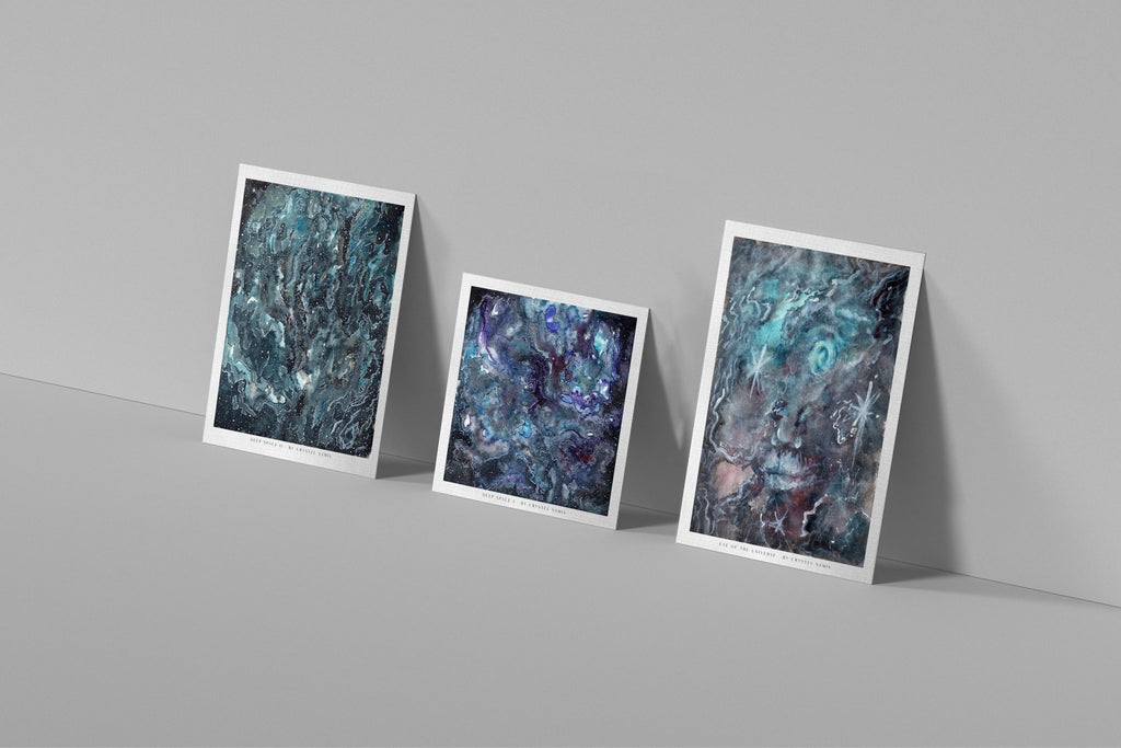 Space Art Prints: 3 Art Prints Bundle - Space Portrait - Crystel Samia Universe - Bundles - 